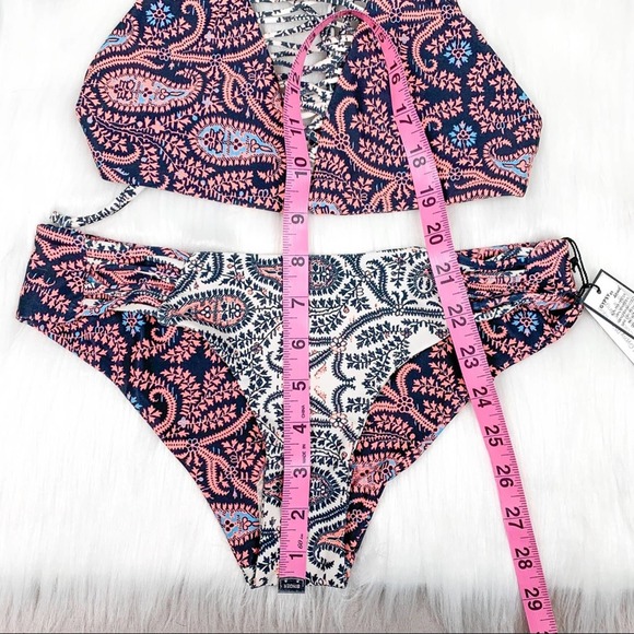 Gypsy 05 Anthropologie High Neckline Bikini Neapolitan Paisley Print Size XS - Picture 9 of 14